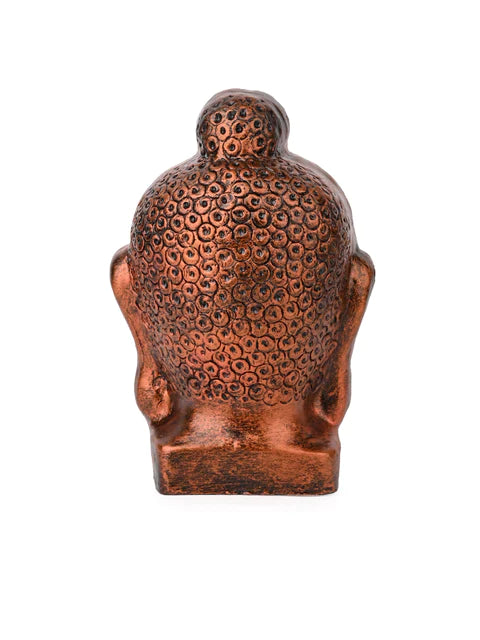 Terracotta Handcrafted Buddha Face in Metallic Color