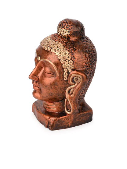 Terracotta Handcrafted Buddha Face in Metallic Color