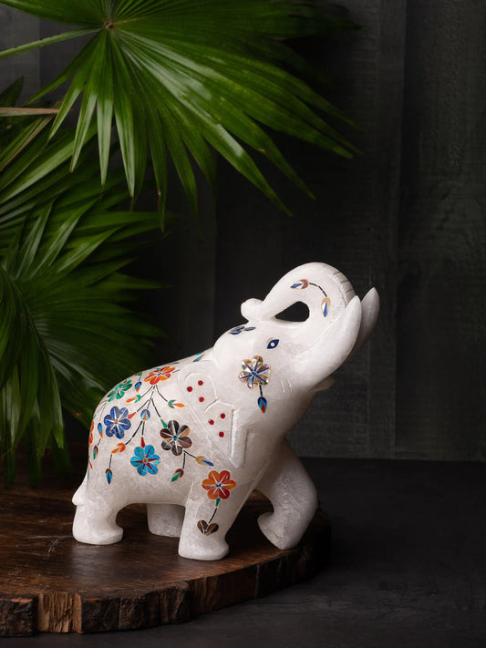 Hand carved Marble elephant