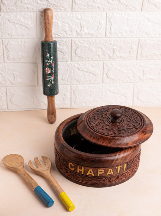 Handcrafted Shisham Wood Chapati / Bread box