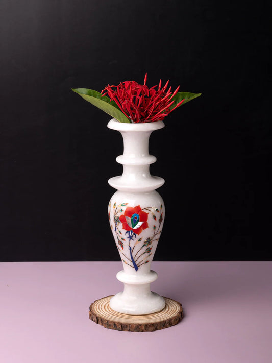 Marble Inlay Flower Vase for Home and office