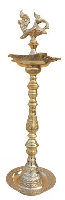 Brass Mahabharat Oil Lamp