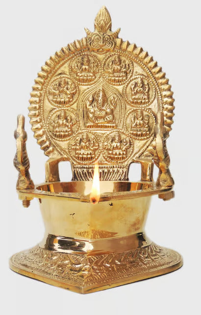 Kamakshi-Lampe aus Messing